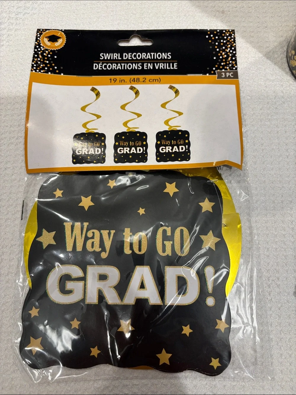 Graduation Party Decorations Set - Black & Gold Tassel Theme